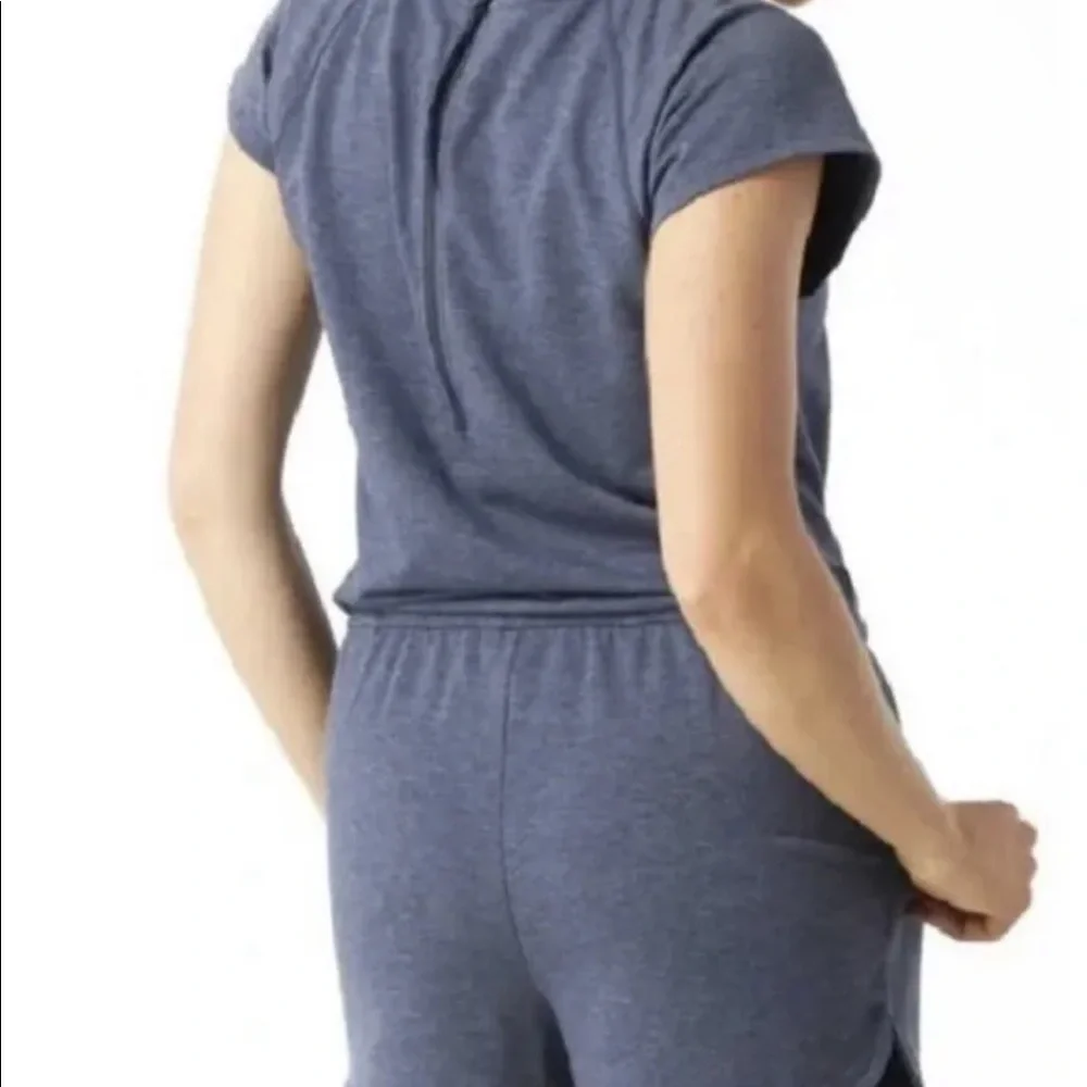 Smartwool Womens Sz XS Active Reset Romper Heather Blue Merino Blend - Picture 3 of 7